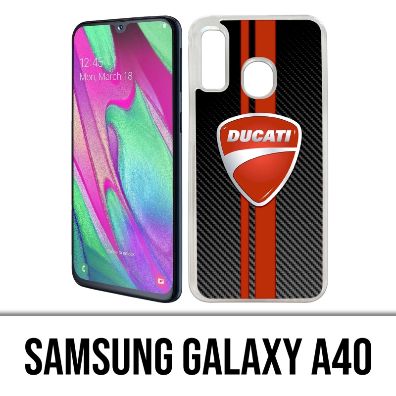 Coque Samsung Galaxy A40 - Ducati Carbon