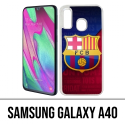 Funda Samsung Galaxy A40 - Logo Fútbol Fc Barcelona