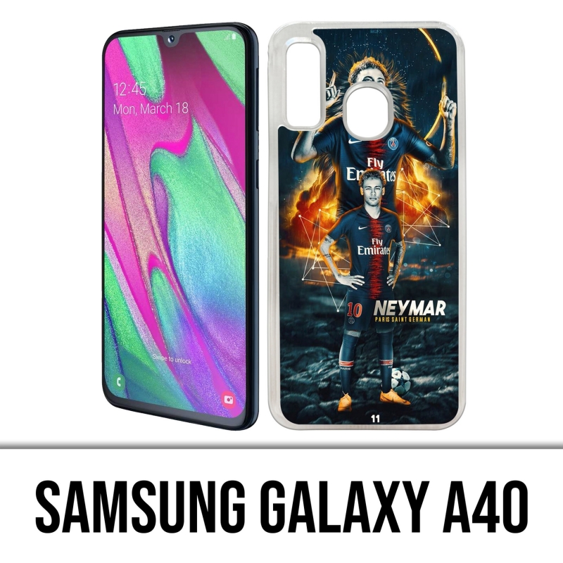 Coque Samsung Galaxy A40 - Football Psg Neymar Victoire