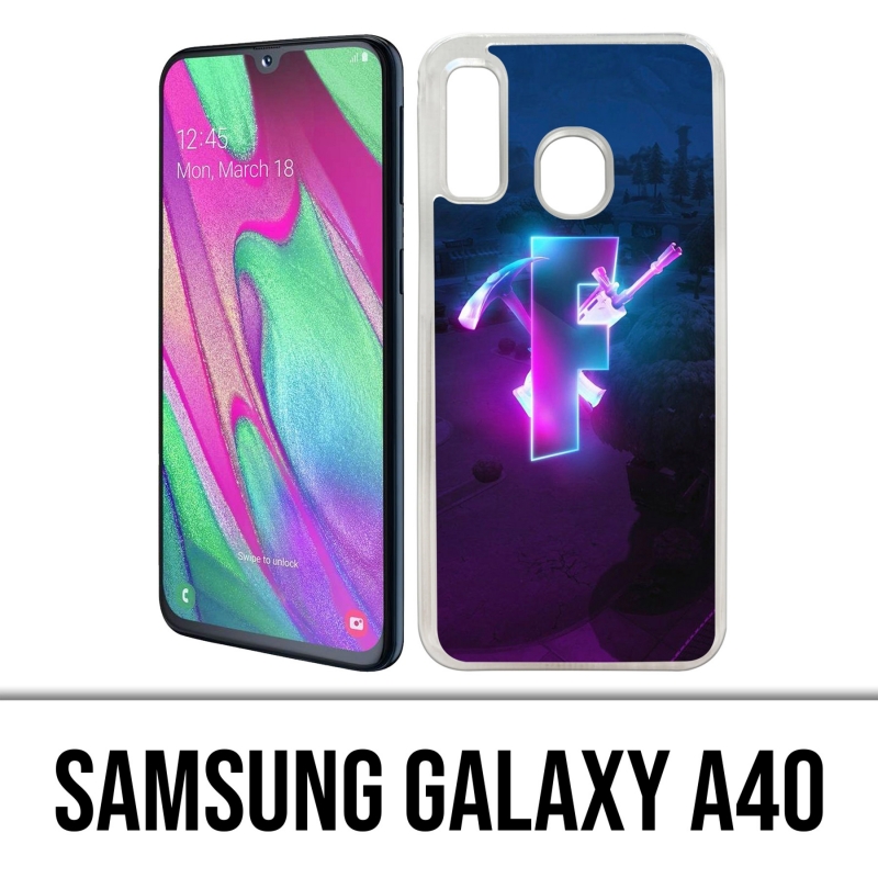 Custodia per Samsung Galaxy A40 - Fortnite Logo Glow