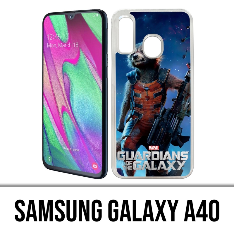 Custodia Guardiani della Galassia Rocket per Samsung Galaxy A40