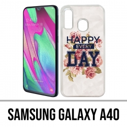 Coque Samsung Galaxy A40 - Happy Every Days Roses