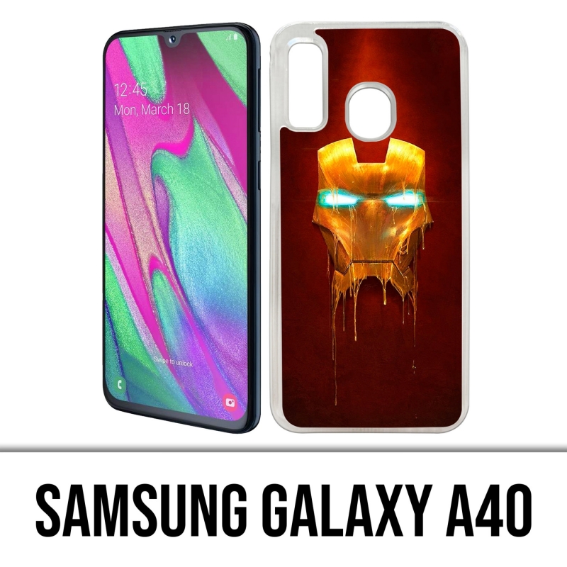 Samsung Galaxy A40 Case - Iron Man Gold