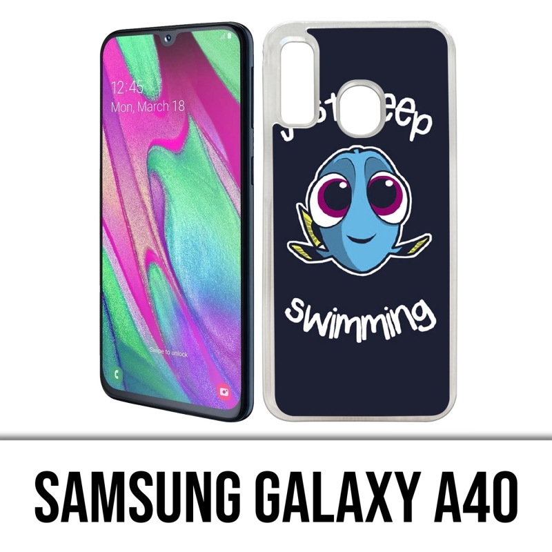 Samsung Galaxy A40 Case - Schwimmen Sie einfach weiter