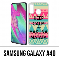Funda Samsung Galaxy A40 - Keep Calm Hakuna Mattata