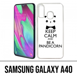 Coque Samsung Galaxy A40 - Keep Calm Pandicorn Panda Licorne