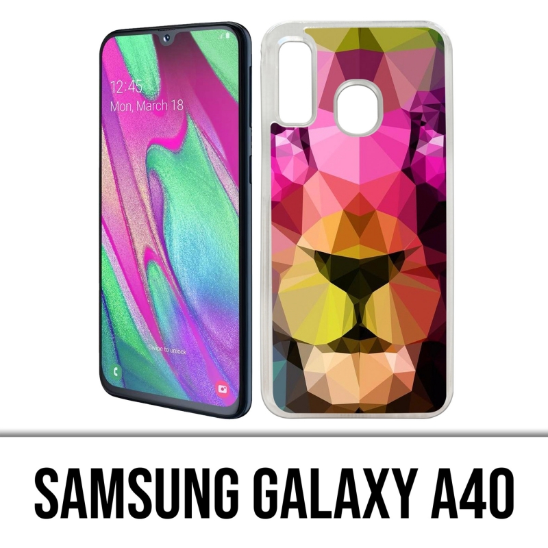 Coque Samsung Galaxy A40 - Lion Geometrique