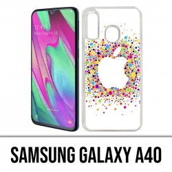Custodia per Samsung Galaxy A40 - Logo Apple multicolore