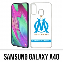 Samsung Galaxy A40 Case - Om Marseille Logo White