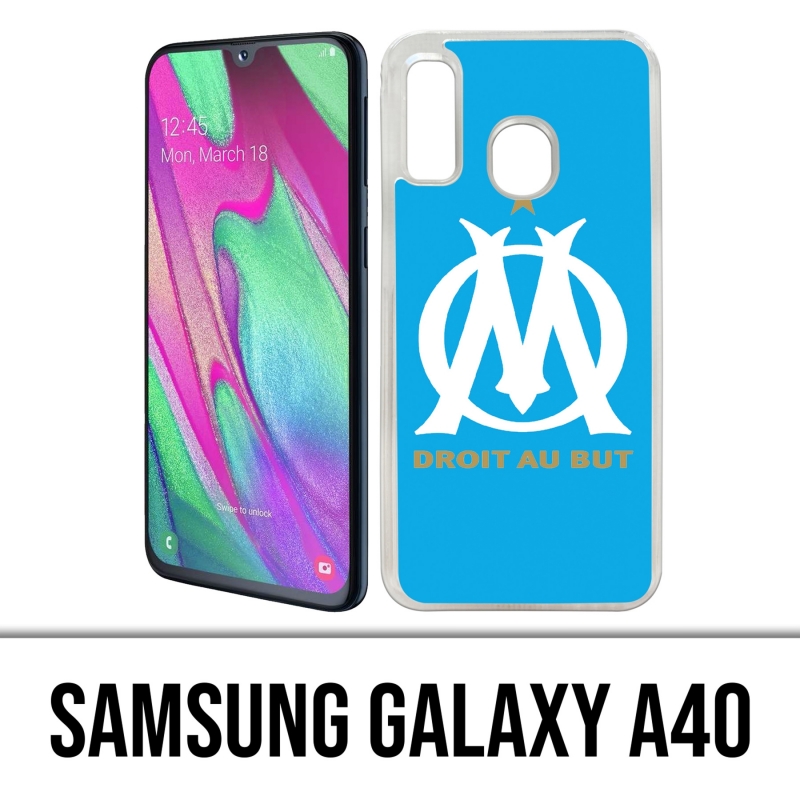 Funda Samsung Galaxy A40 - Om Marseille Logo Azul