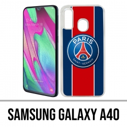 Coque Samsung Galaxy A40 - Logo Psg New Bande Rouge