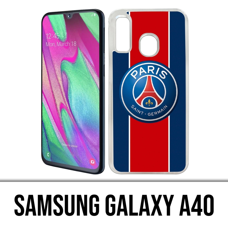 Funda Samsung Galaxy A40 - Nuevo logotipo de banda roja de Psg