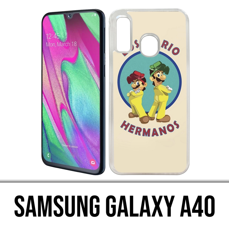 Samsung Galaxy A40 Case - Los Mario Hermanos