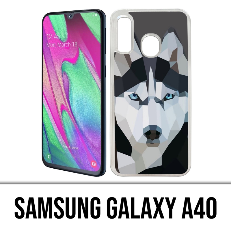 Custodia per Samsung Galaxy A40 - Wolf Husky Origami