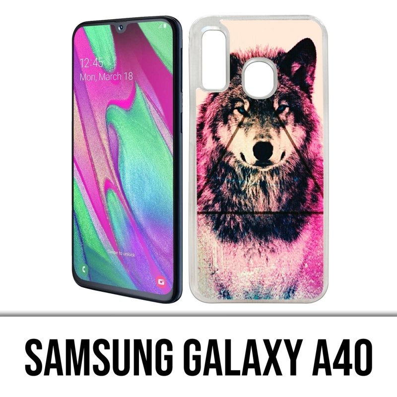 Samsung Galaxy A40 Case - Dreieck Wolf