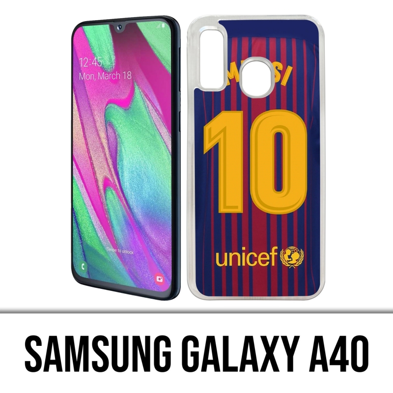 Coque Samsung Galaxy A40 - Messi Barcelone 10