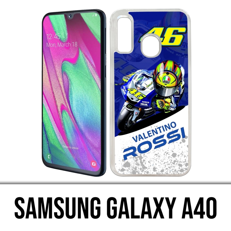 Samsung Galaxy A40 Case - Motogp Rossi Cartoon 2