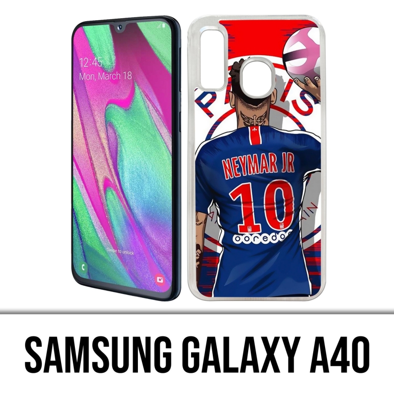 Coque Samsung Galaxy A40 - Neymar Psg Cartoon