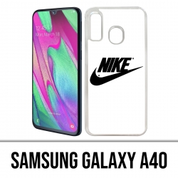 Coque Samsung Galaxy A40 - Nike Logo Blanc
