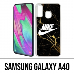 Samsung Galaxy A40 Case - Nike Logo Gold Marble