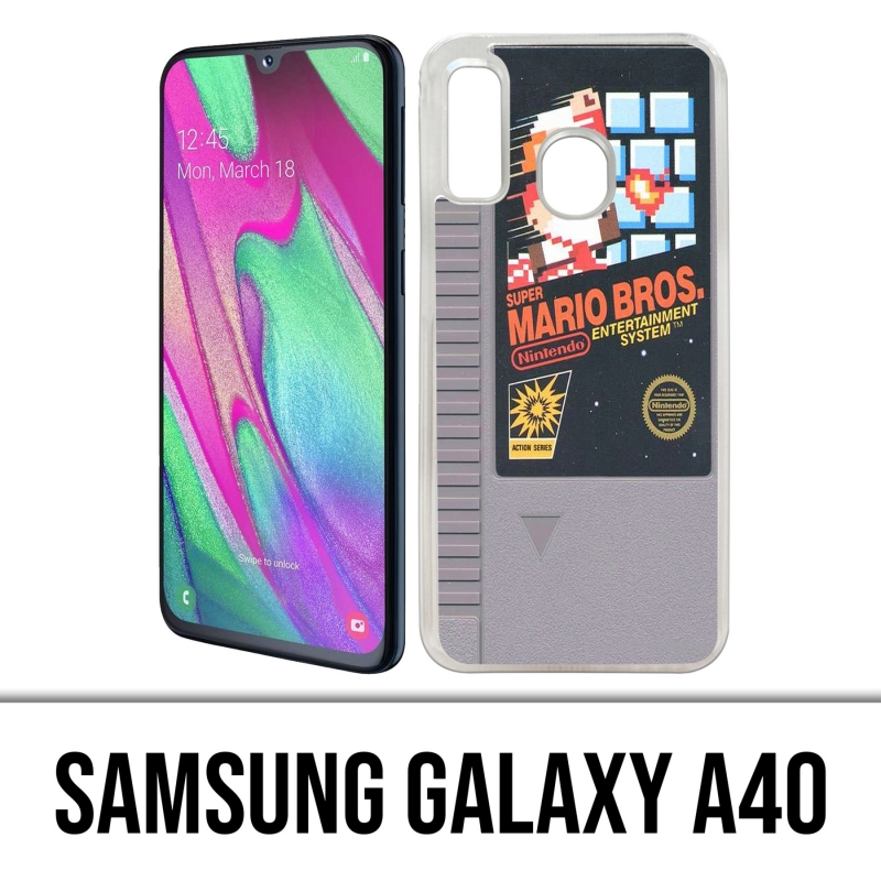 Funda Samsung Galaxy A40 - Cartucho Nintendo Nes Mario Bros