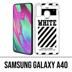 Coque Samsung Galaxy A40 - Off White Blanc