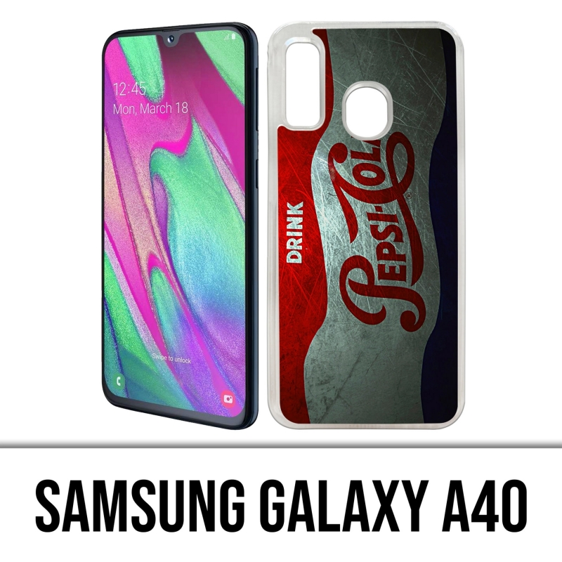 Samsung Galaxy A40 Case - Pepsi Vintage