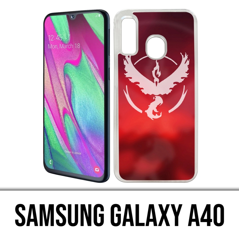 Coque Samsung Galaxy A40 - Pokémon Go Team Rouge Grunge