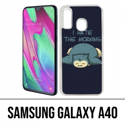 Custodia per Samsung Galaxy A40 - Pokémon Snorlax Hate Morning