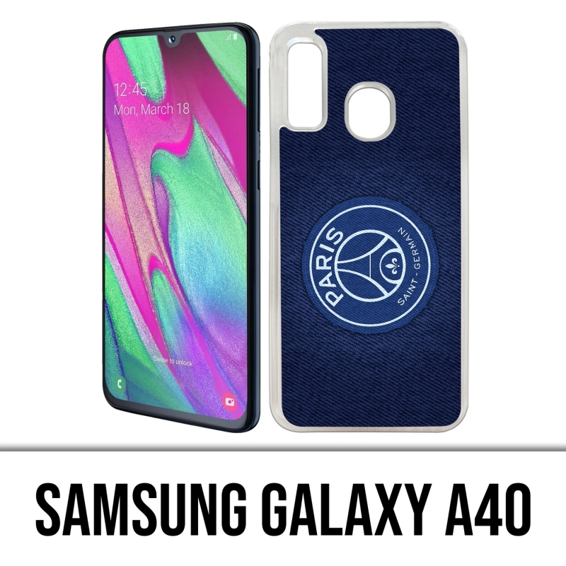 Coque Samsung Galaxy A40 - Psg Minimalist Fond Bleu