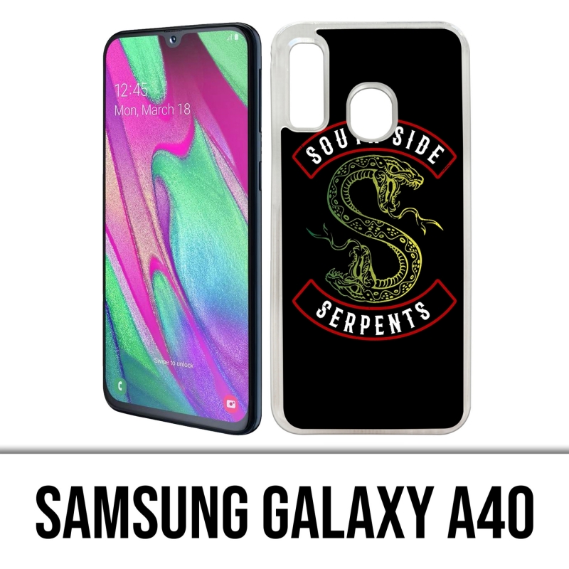 Funda Samsung Galaxy A40 - Logotipo de la serpiente del lado sur de Riderdale