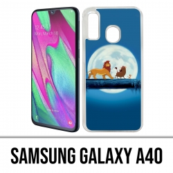 Coque Samsung Galaxy A40 - Roi Lion Lune