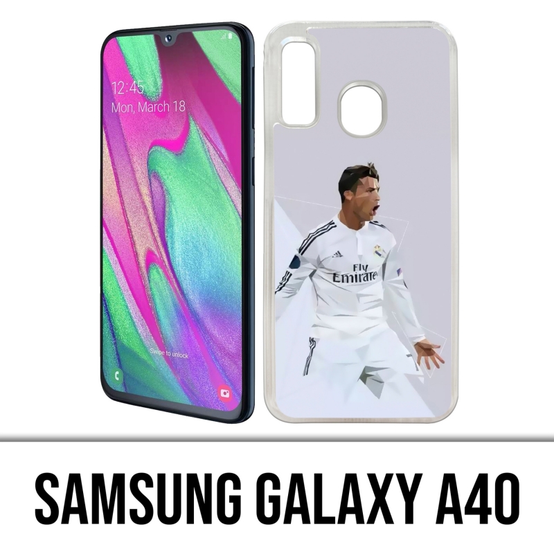 Coque Samsung Galaxy A40 - Ronaldo Lowpoly