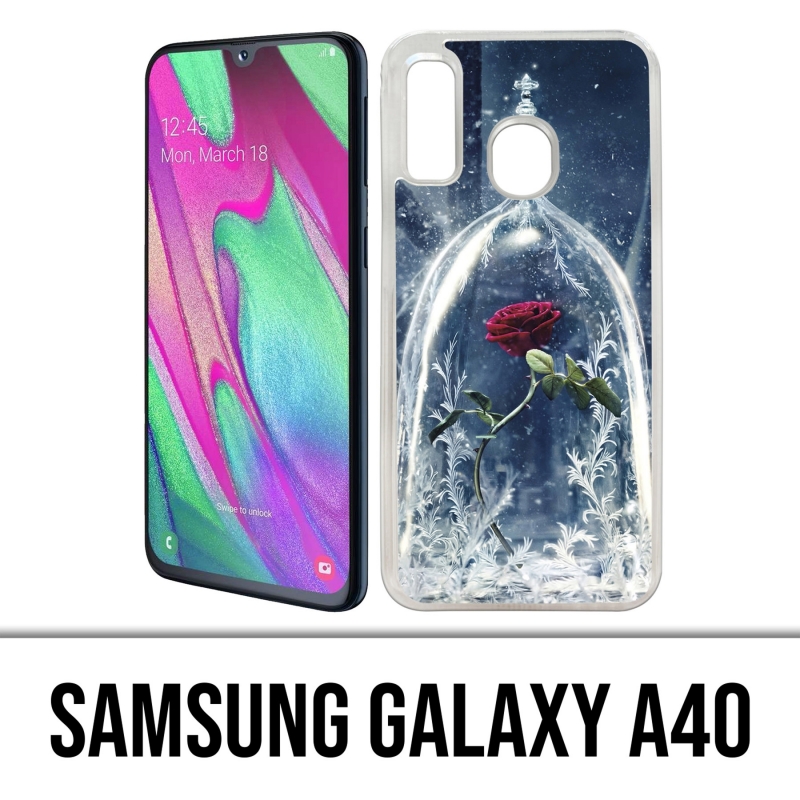 Coque Samsung Galaxy A40 - Rose Belle Et La Bete