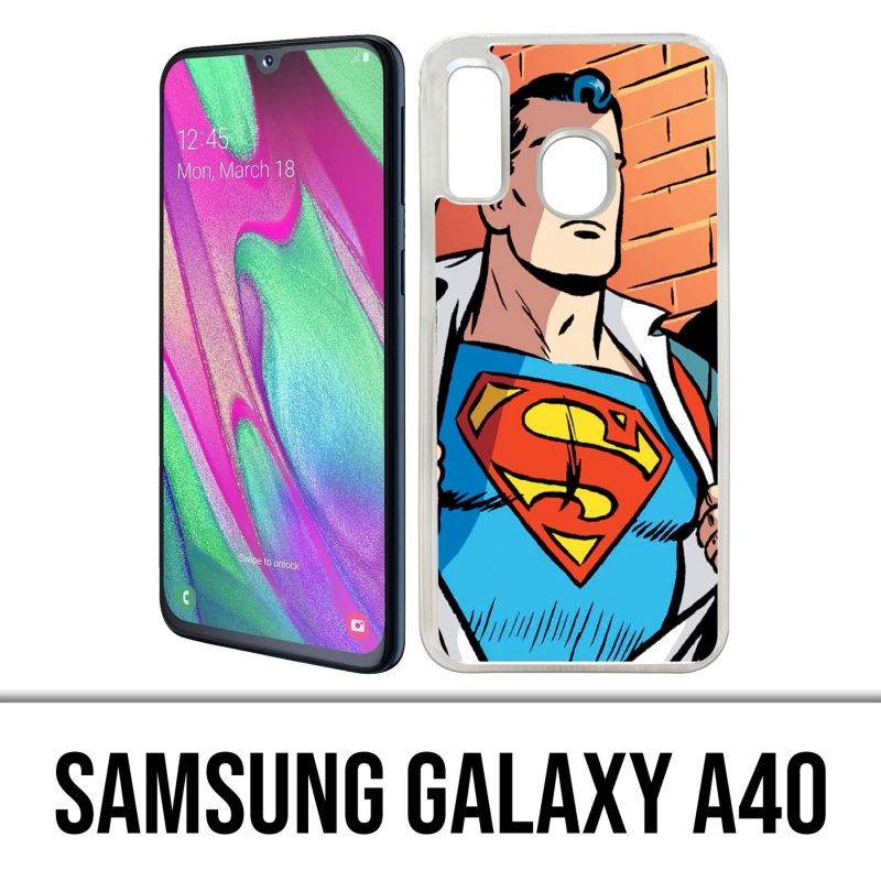 Custodia per Samsung Galaxy A40 - Superman Comics