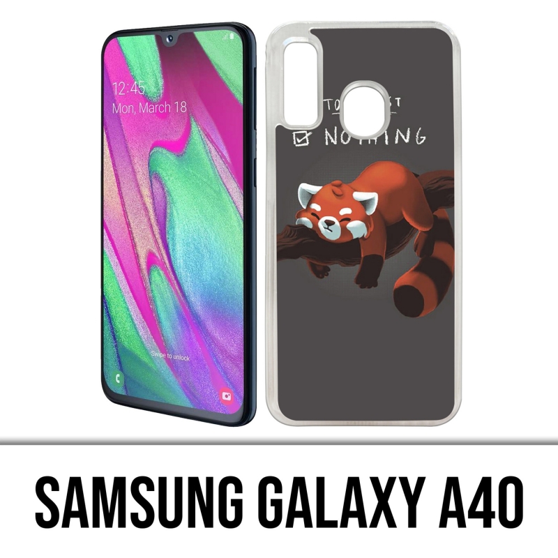 Coque Samsung Galaxy A40 - To Do List Panda Roux