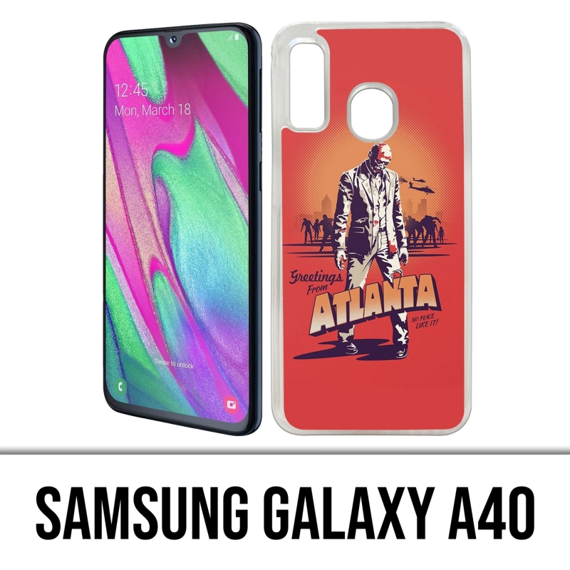 Coque Samsung Galaxy A40 - Walking Dead Greetings From Atlanta