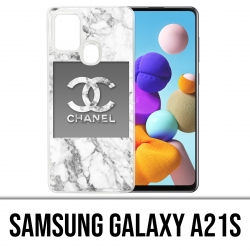 Custodia per Samsung Galaxy A21s - Chanel White Marble