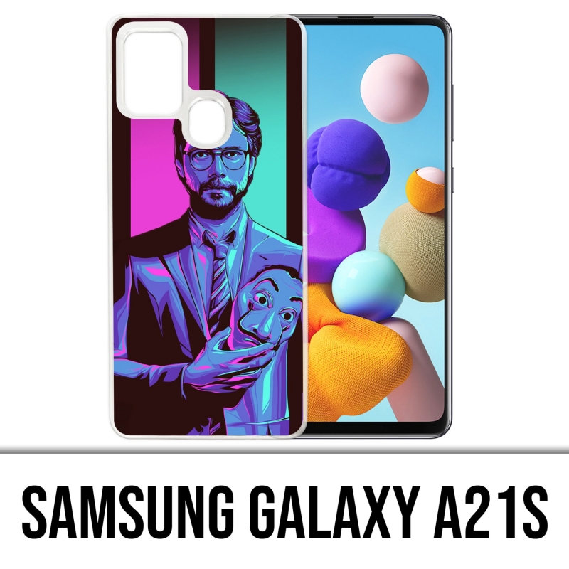 Funda Samsung Galaxy A21s - La Casa De Papel - Professor Neon