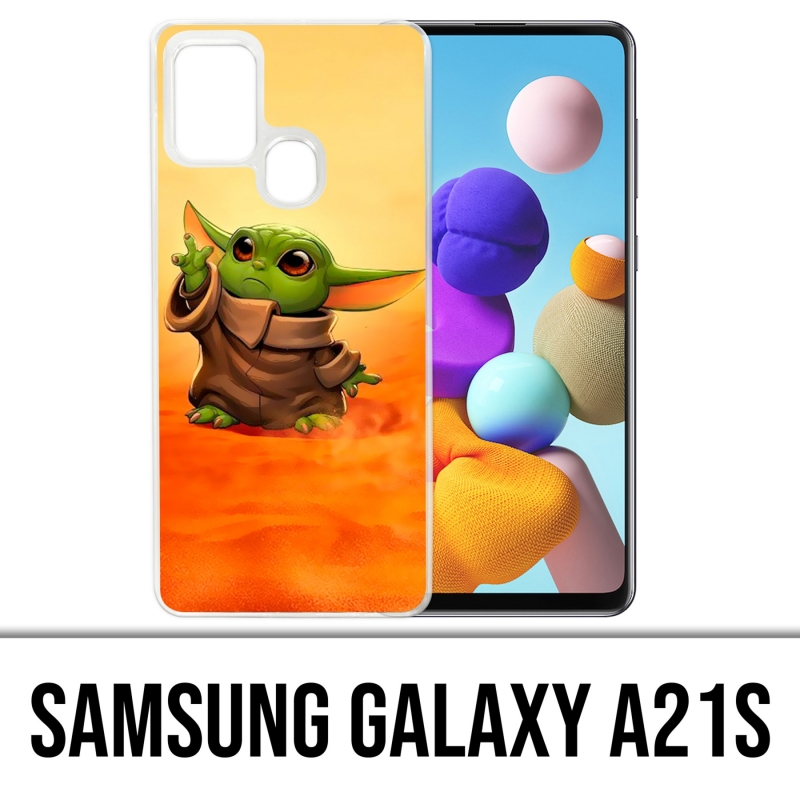 Coque Samsung Galaxy A21s - Star Wars Baby Yoda Fanart