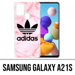 Custodia per Samsung Galaxy A21s - Adidas marmo rosa