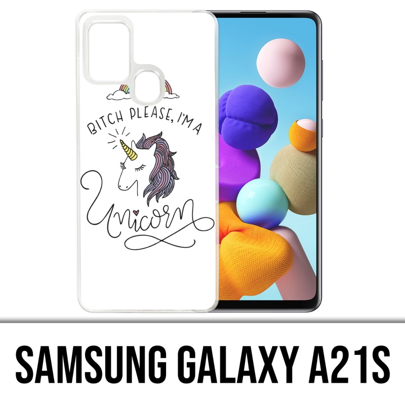 Coque Samsung Galaxy A21s - Bitch Please Unicorn Licorne