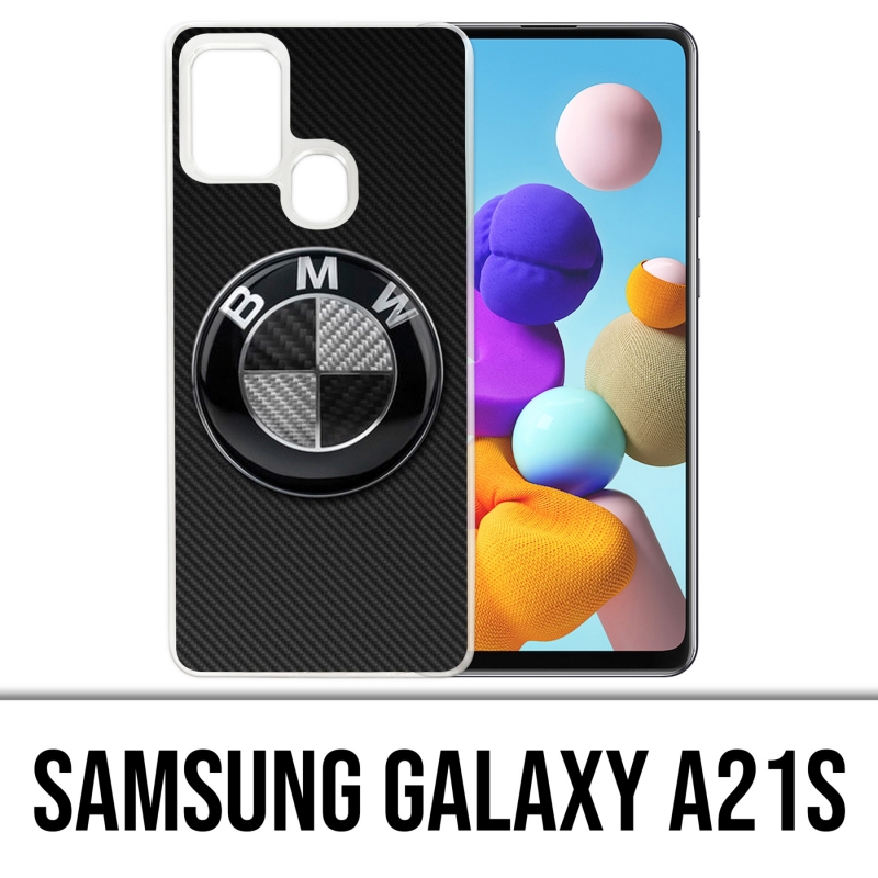 Coque Samsung Galaxy A21s - Bmw Logo Carbone