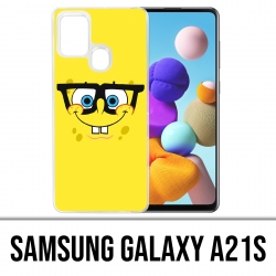 Custodia per Samsung Galaxy A21s - Occhiali SpongeBob