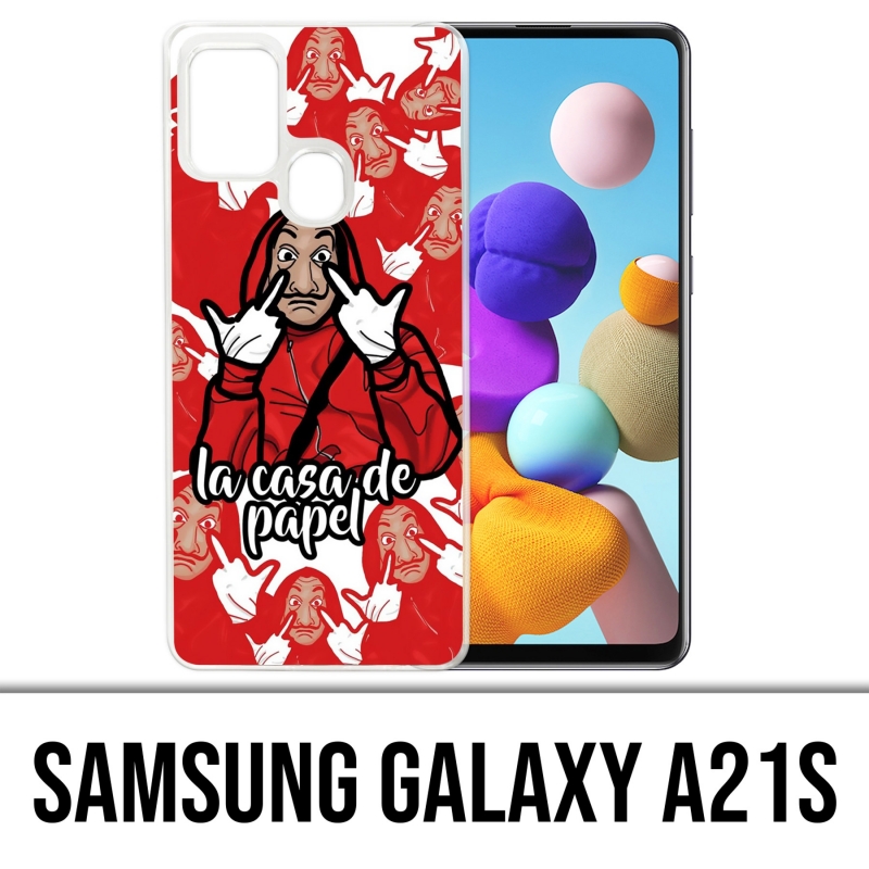 Funda Samsung Galaxy A21s - Dibujos animados Casa De Papel