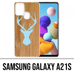 Funda Samsung Galaxy A21s - Pájaro de madera de ciervo