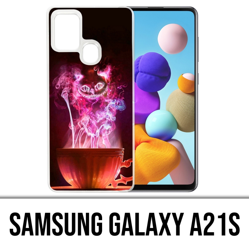 Coque Samsung Galaxy A21s - Chat Tasse Alice Au Pays Des Merveilles