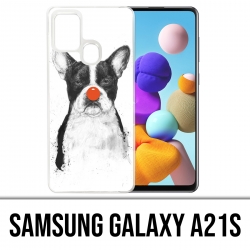 Funda para Samsung Galaxy A21s - Perro Payaso Bulldog