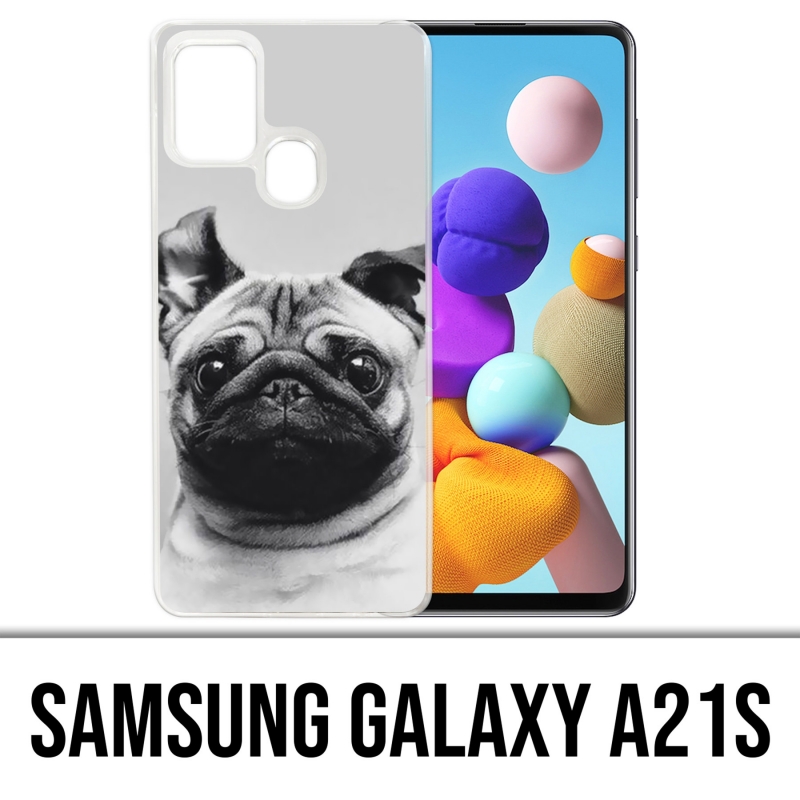 Funda Samsung Galaxy A21s - Orejas de perro Pug