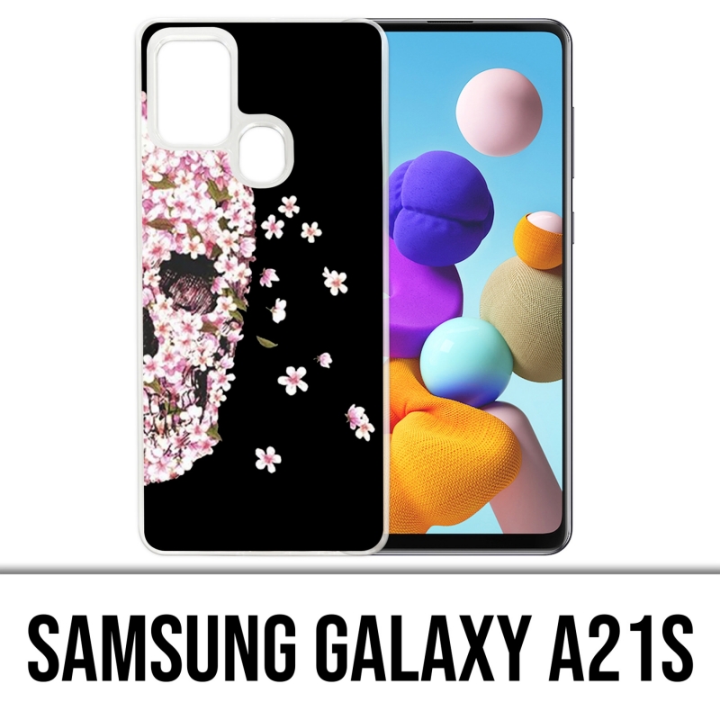 Funda Samsung Galaxy A21s - Cráneo de flores